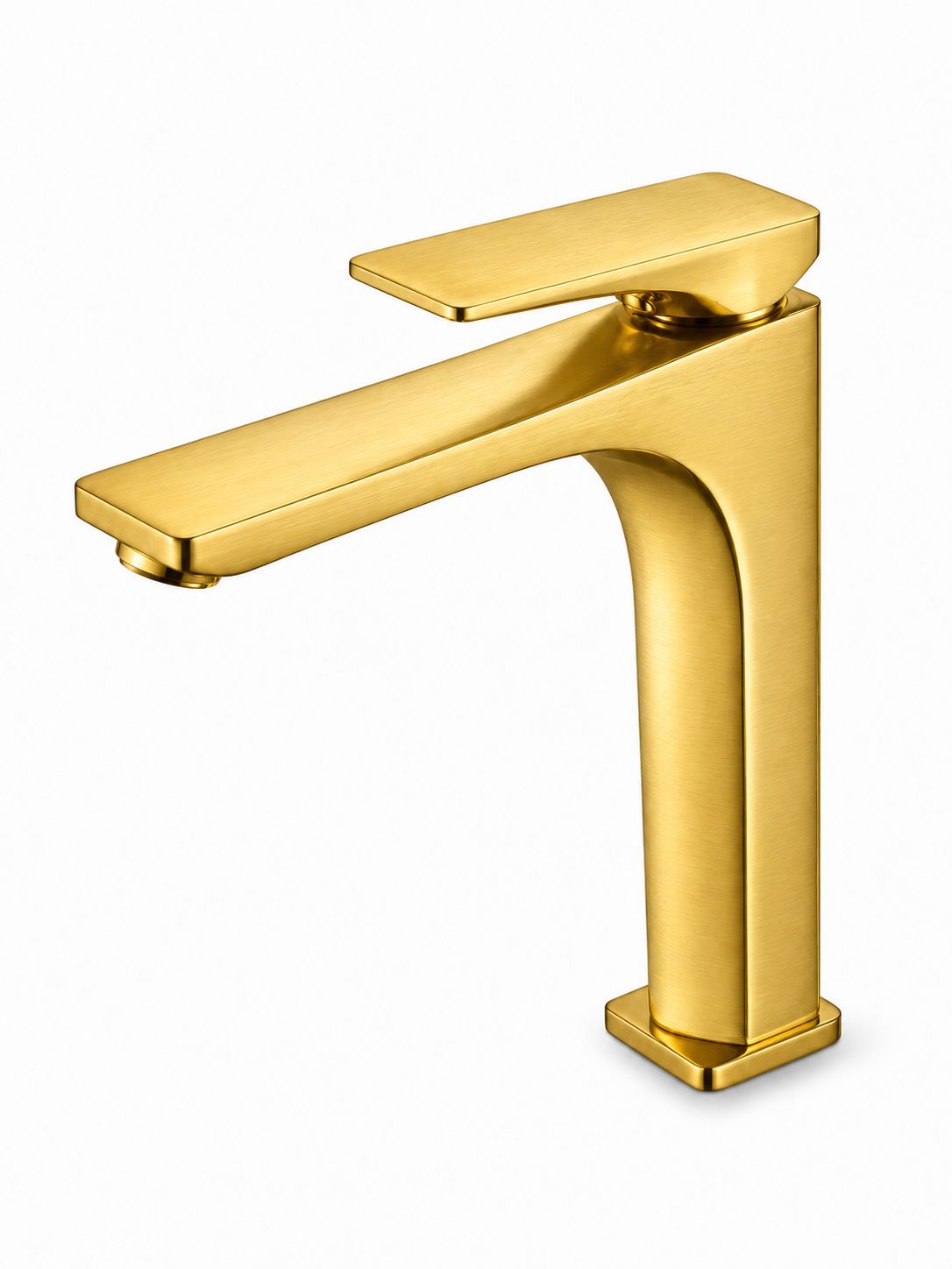 Baterie pentru lavoar cu corp inaltat, alama, auriu periat RV1401HBG