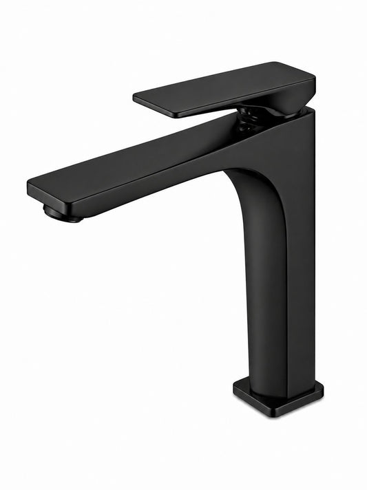Baterie pentru lavoar cu corp inaltat, alama, negru RV1401HB