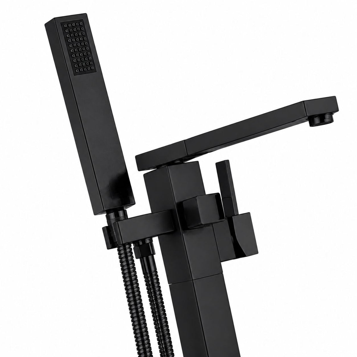Baterie de cadă freestanding, montaj pe pardoseală, negru RV43031B