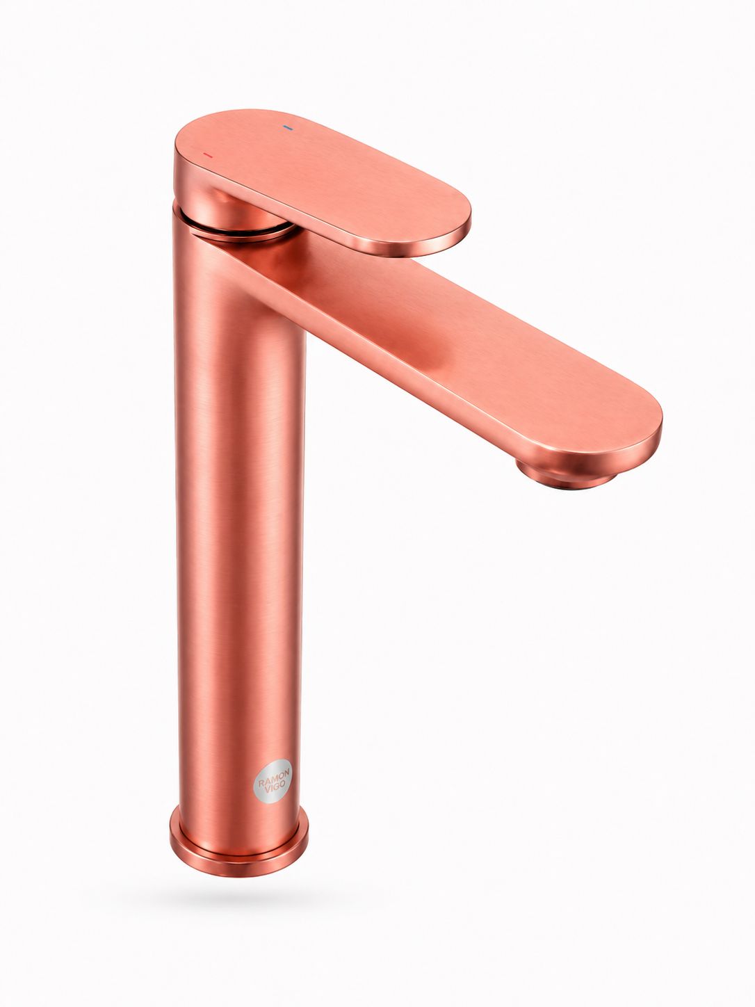 Baterie pentru lavoar cu corp inaltat, alama, rose-gold RV1651HR