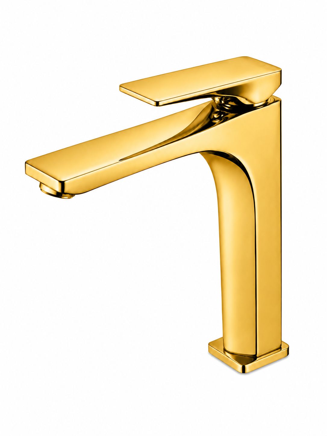 Baterie pentru lavoar cu corp inaltat, alama, auriu lucios RV1401H.GOLD