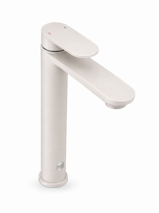 Baterie pentru lavoar cu corp inaltat, alama, alb RV1651HW