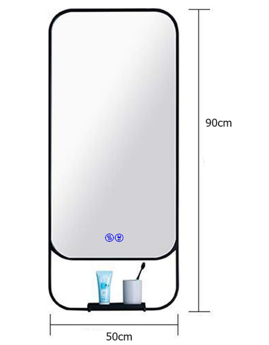 Oglinda LED cu polita, 90x50cm RV-LBN001