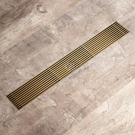 Rigolă duș liniară, inox 304, 57x600mm, auriu periat RV8888108
