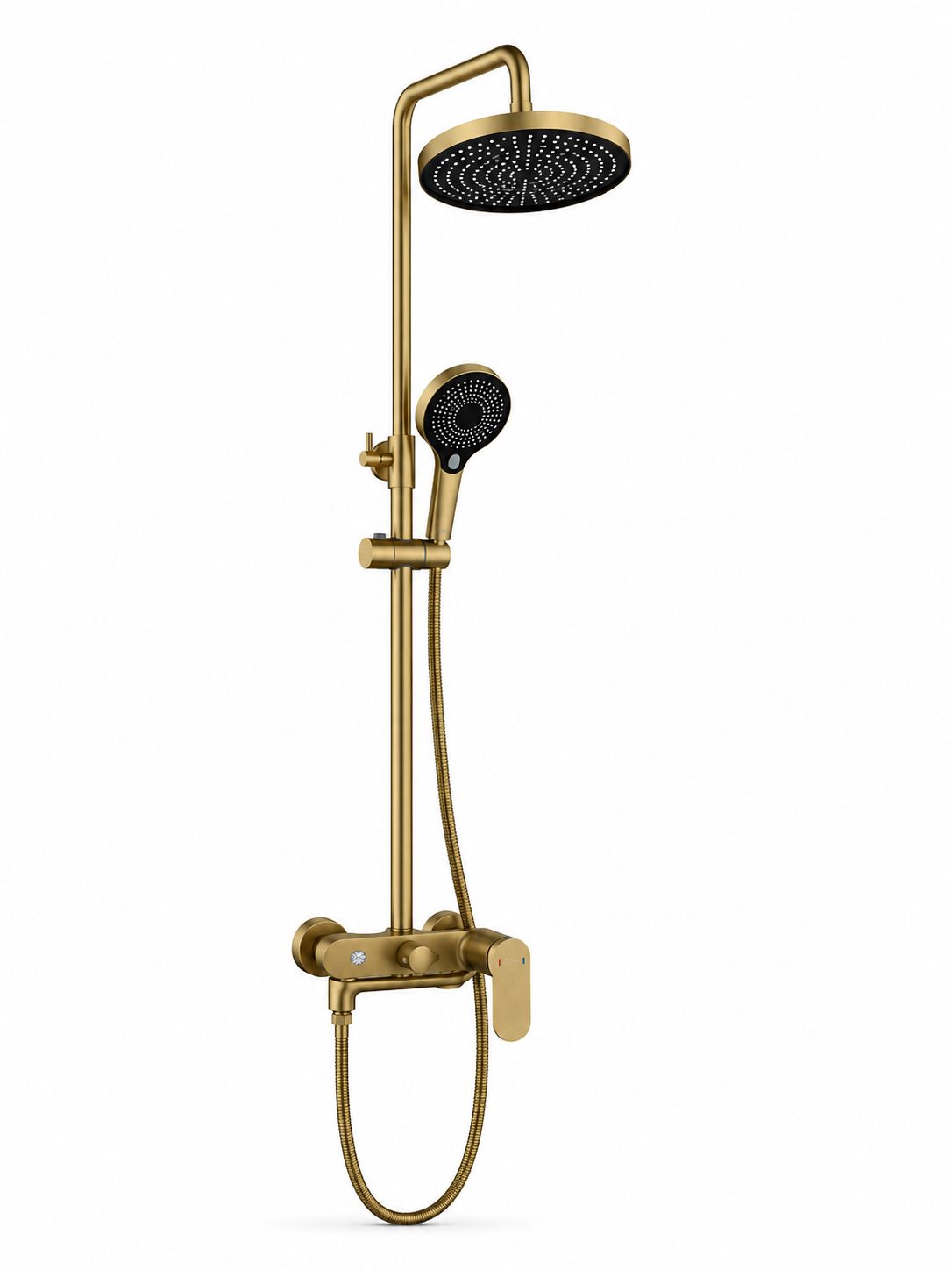 Coloana de dus, baterie incorporata,pipa pivotanta, alama, auriu periat RV16519BG