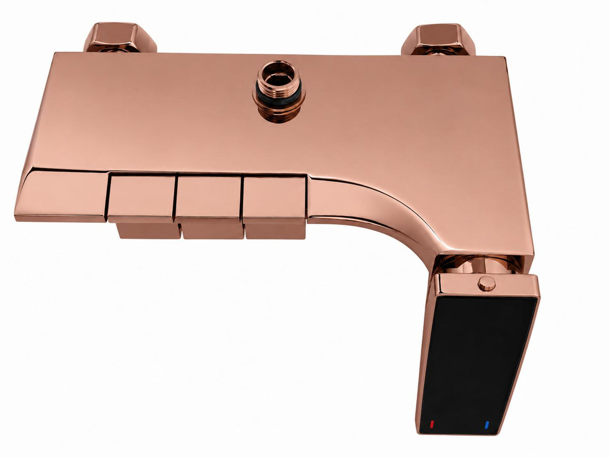 Coloana de dus, baterie incorporata, tip pian, alama, rose-gold RV140R