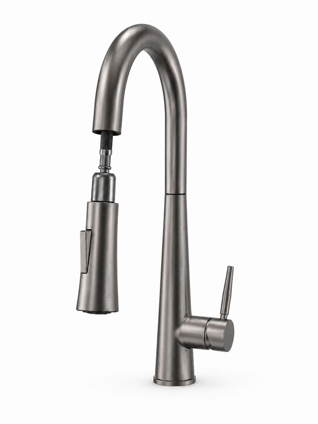 Baterie de bucatarie, otel inoxidabil, pipa extractabila, gri RV5817G