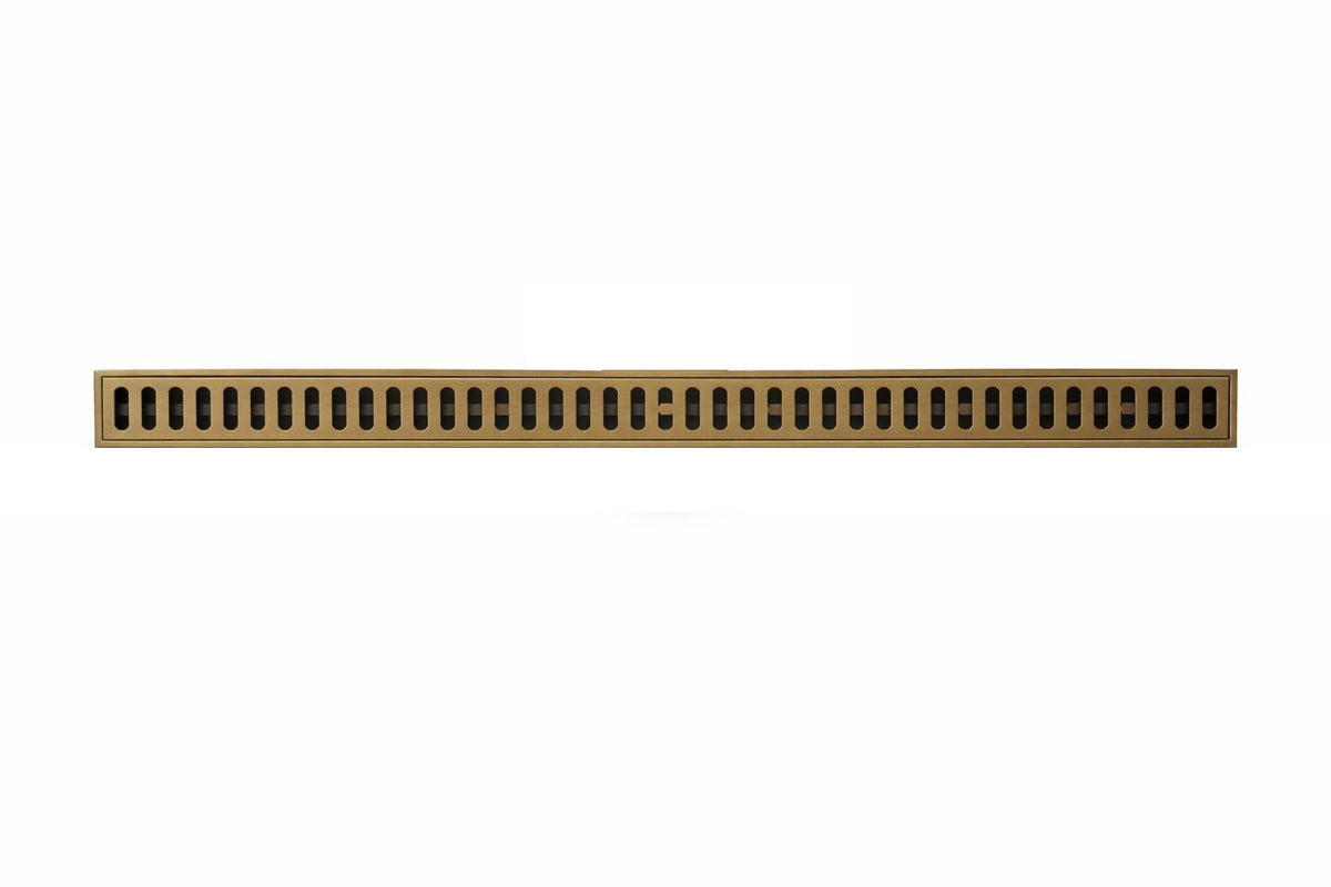 Rigolă duș liniară slim, reversibila, inox 304, 600x32mm, auriu periat RV8888114