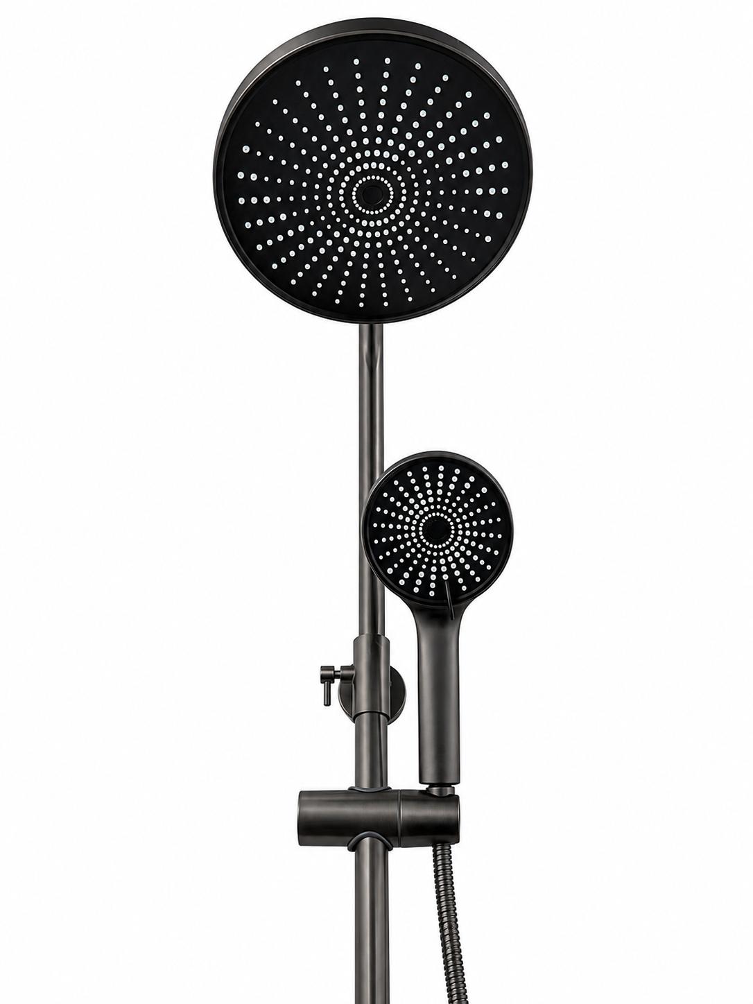 Coloana de dus, baterie incorporata, alama, gri mat RV61019G