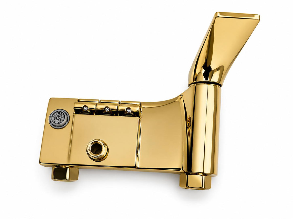 Coloana de dus, baterie incorporata, tip pian, alama, auriu lucios RV140GOLD
