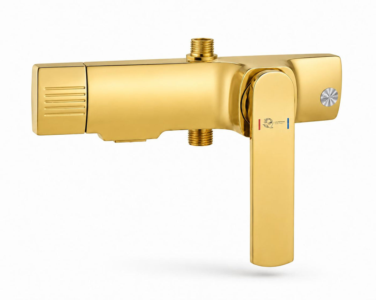 Coloana de dus, baterie incorporata, alama, gold, auriu RV61019GOLD
