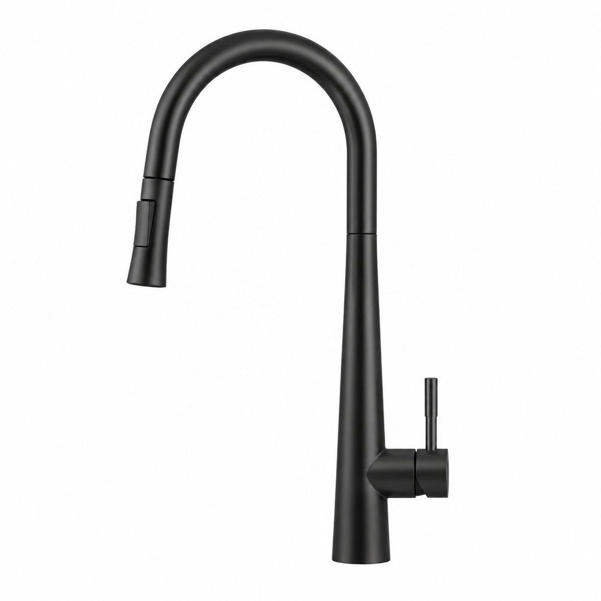 Baterie de bucatarie, otel inoxidabil, pipa extractabila, negru RV5817B