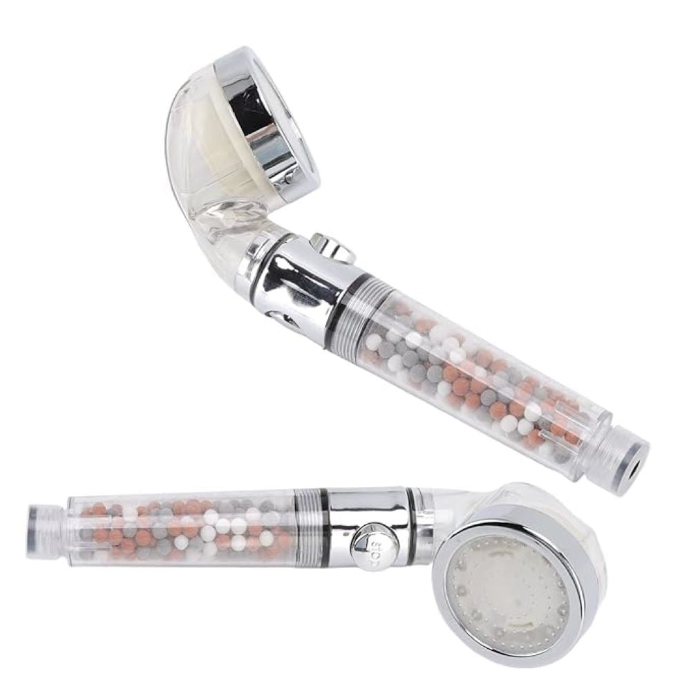 Para de dus cu iluminare, termosensibil, LED-uri multicolore in functie de temperatura apei, filtru, crom RV888873