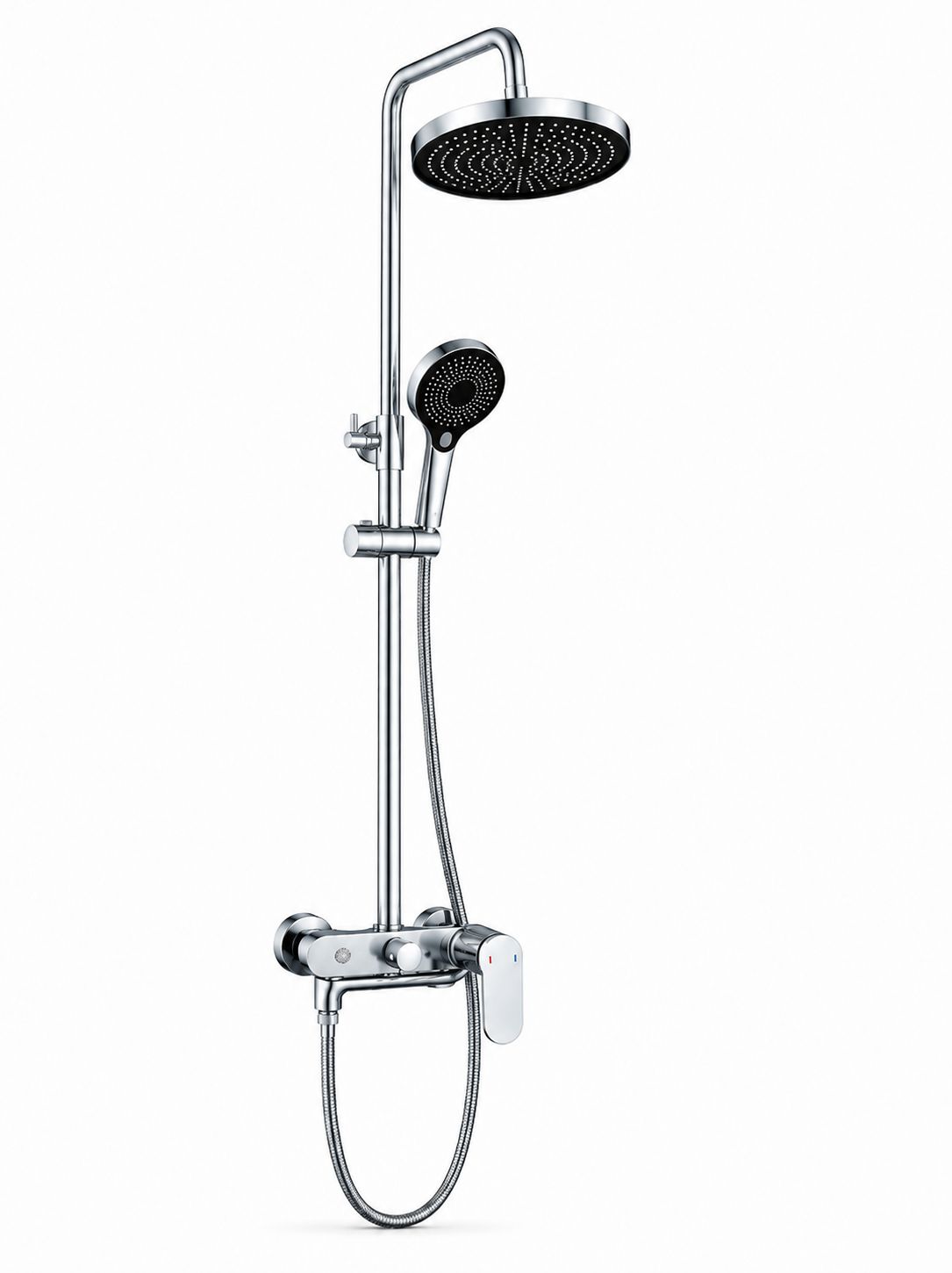 Coloana de dus, baterie incorporata,pipa pivotanta, alama, crom RV16519C