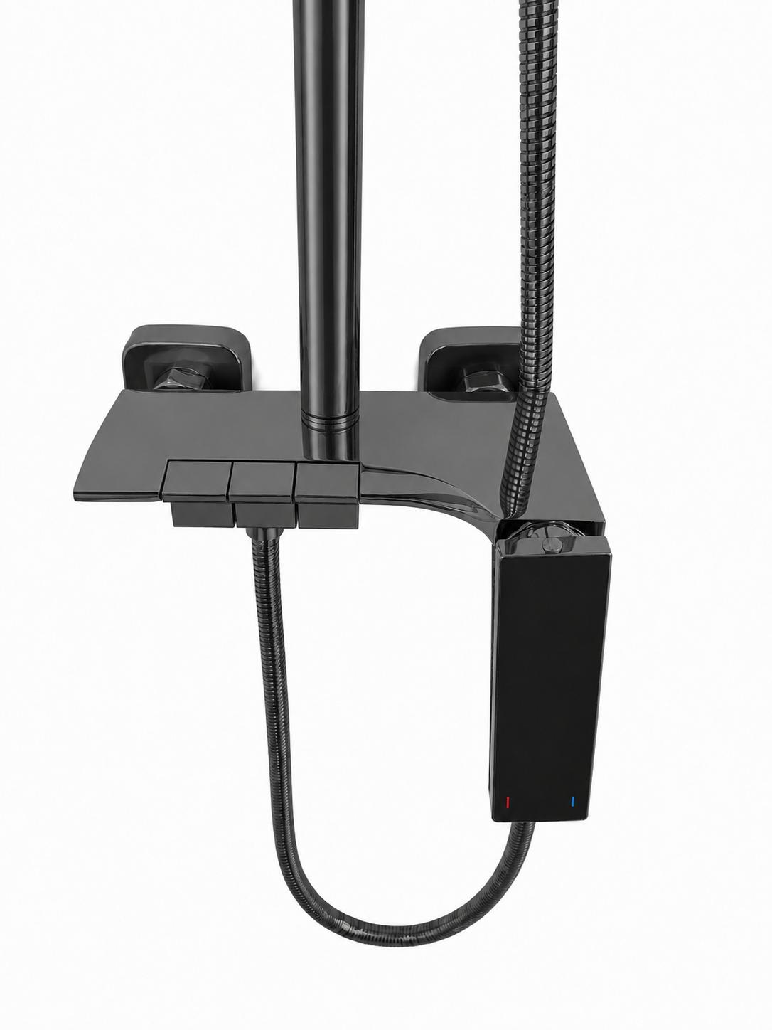 Coloana de dus, baterie incorporata, tip pian, alama, gri RV140G