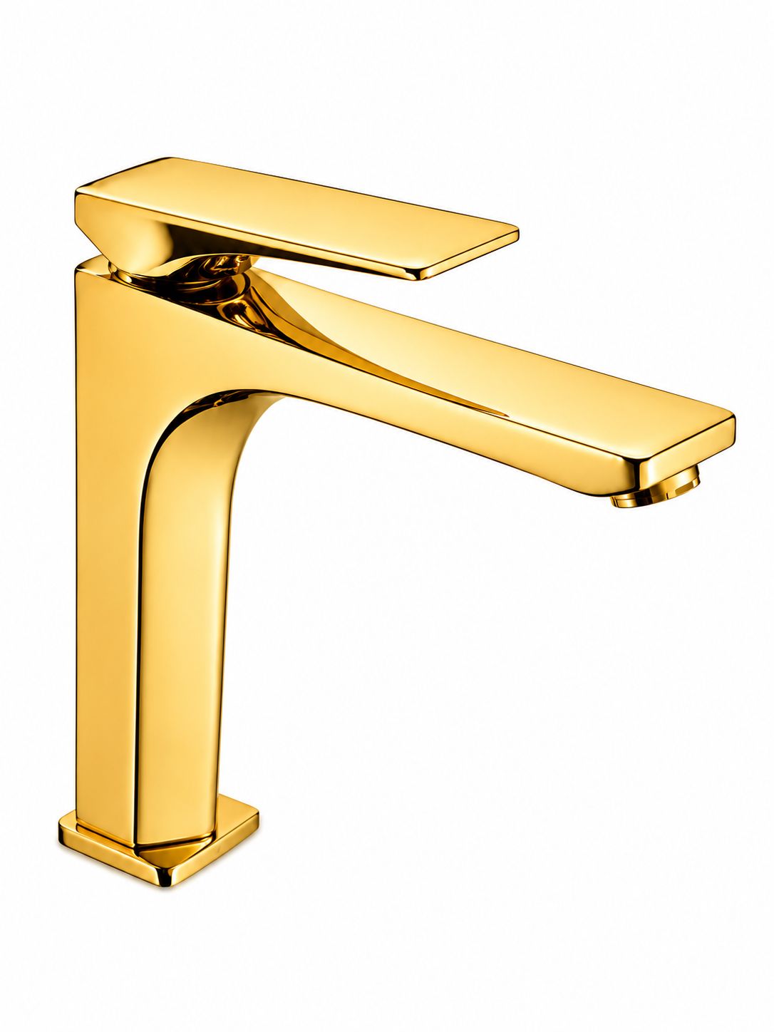 Baterie pentru lavoar cu corp inaltat, alama, auriu lucios RV1401H.GOLD