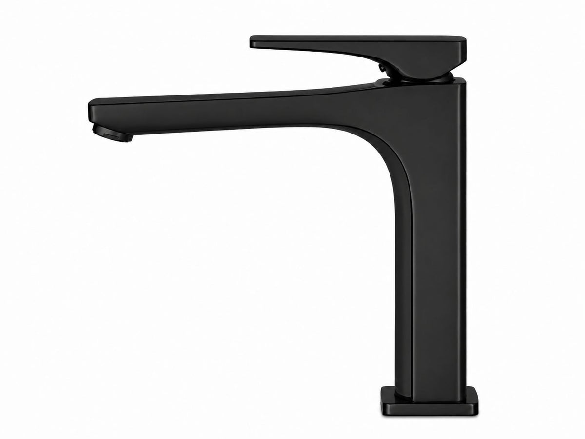 Baterie pentru lavoar cu corp inaltat, alama, negru RV1401HB