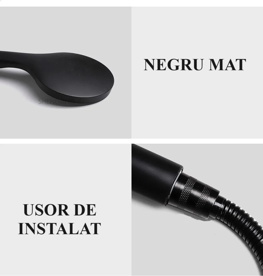 Set complet de dus, para cu 1 functie, negru RV888845