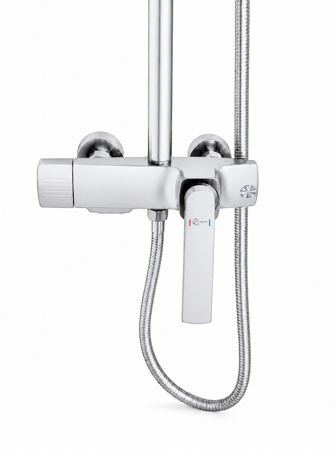 Coloana de dus, baterie incorporata, alama, crom RV61019C