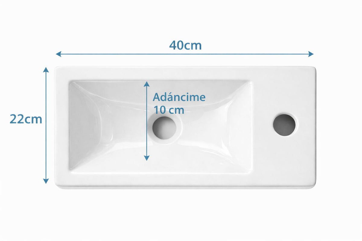 Set mobilier baie, PVC, 40x20x55cm, alb RVH24-400W