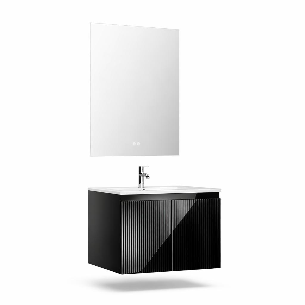 Set mobilier baie, PVC, 60x45x50cm, negru RVC0021B