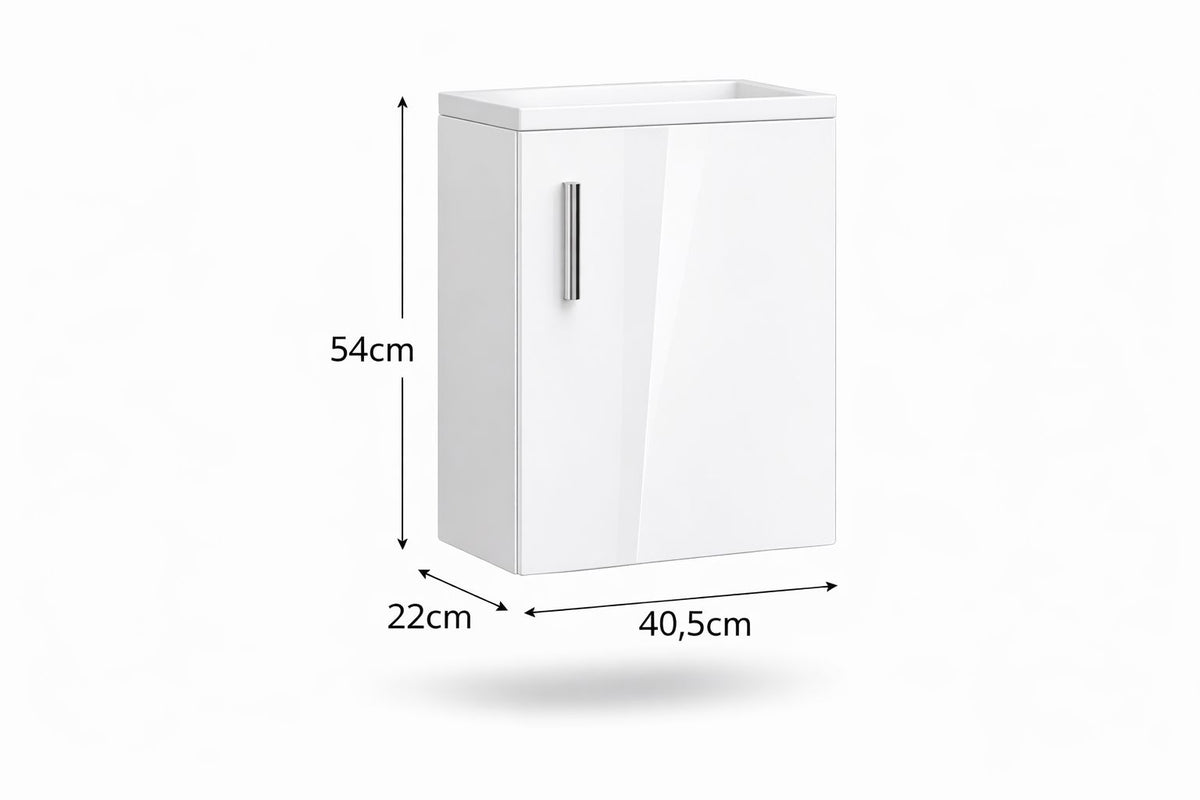 Set mobilier baie, PVC, 40x20x55cm, alb RVH24-400W