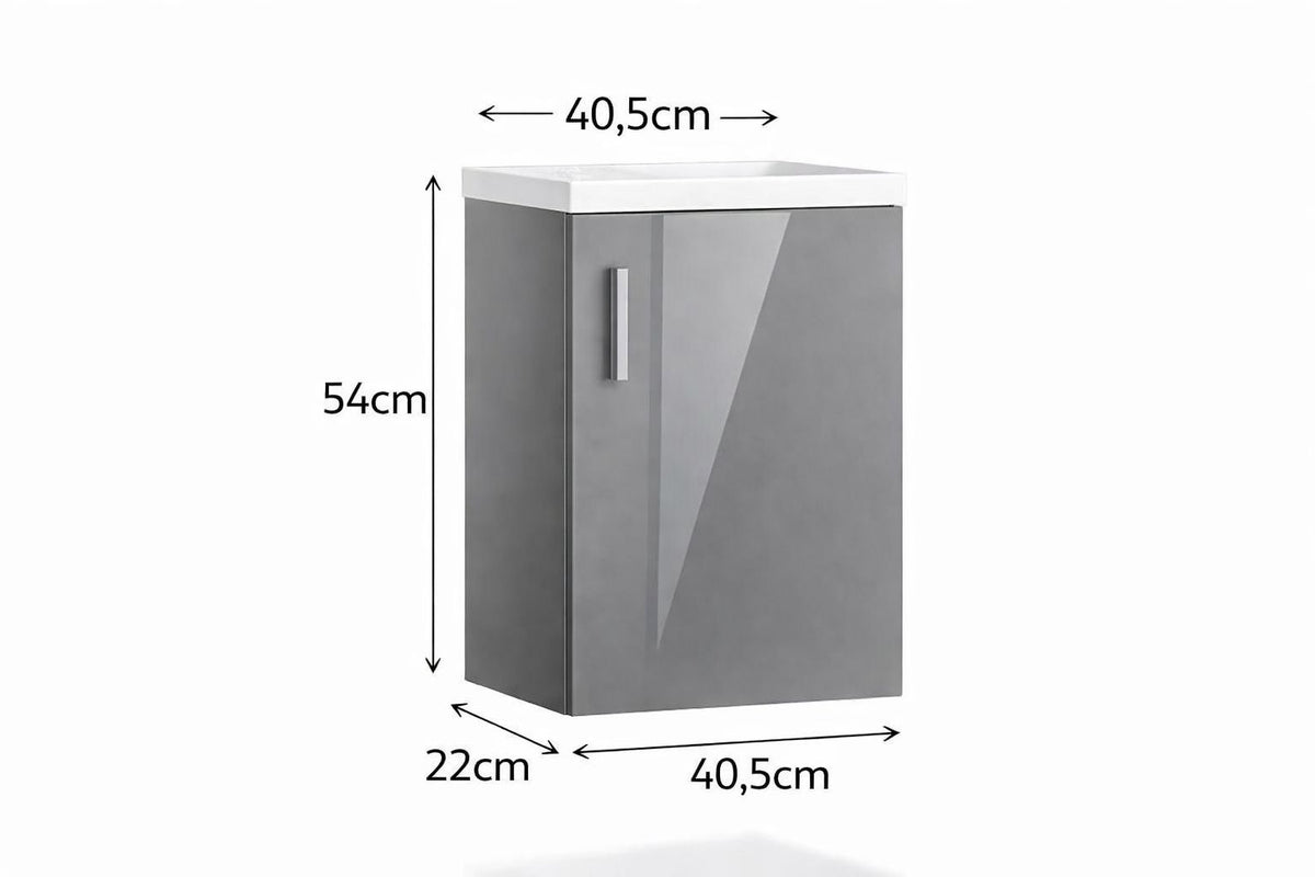 Set mobilier baie, PVC, 40x20x55cm, gri RVH24-400G