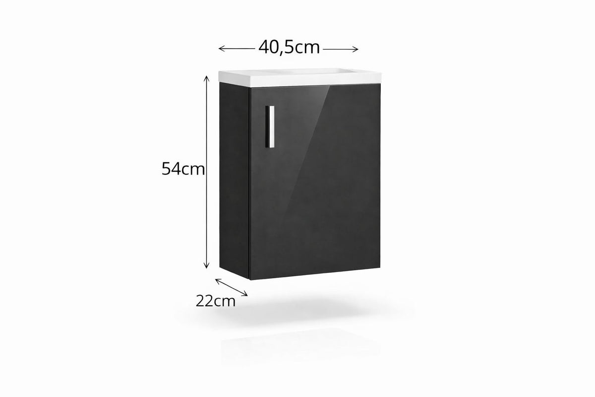 Set mobilier baie, PVC, 40x20x55cm, negru RVH24-400B