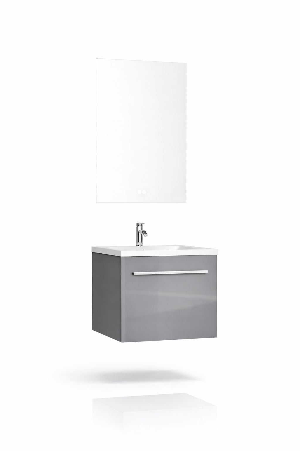 Set mobilier baie, PVC, 50x43x52 cm, gri RVH11-500G