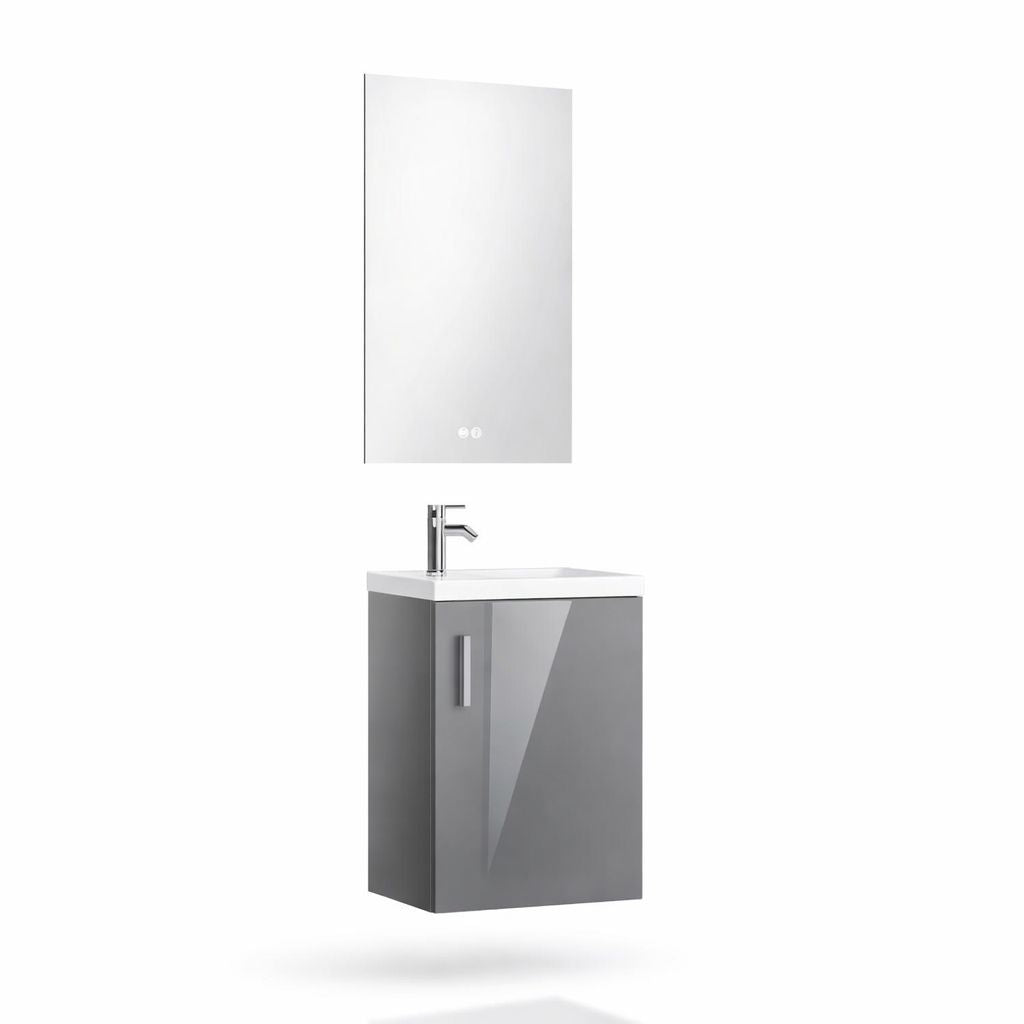 Set mobilier baie, PVC, 40x20x55cm, gri RVH24-400G