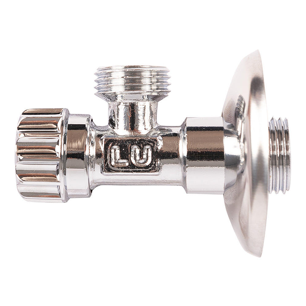 Robinet coltar cu rozeta, crom, 1/2"x1/2", Italia RV888865