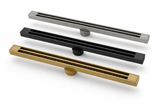 Rigolă duș liniară slim, reversibila, inox 304, 600x32mm, auriu periat RV8888114