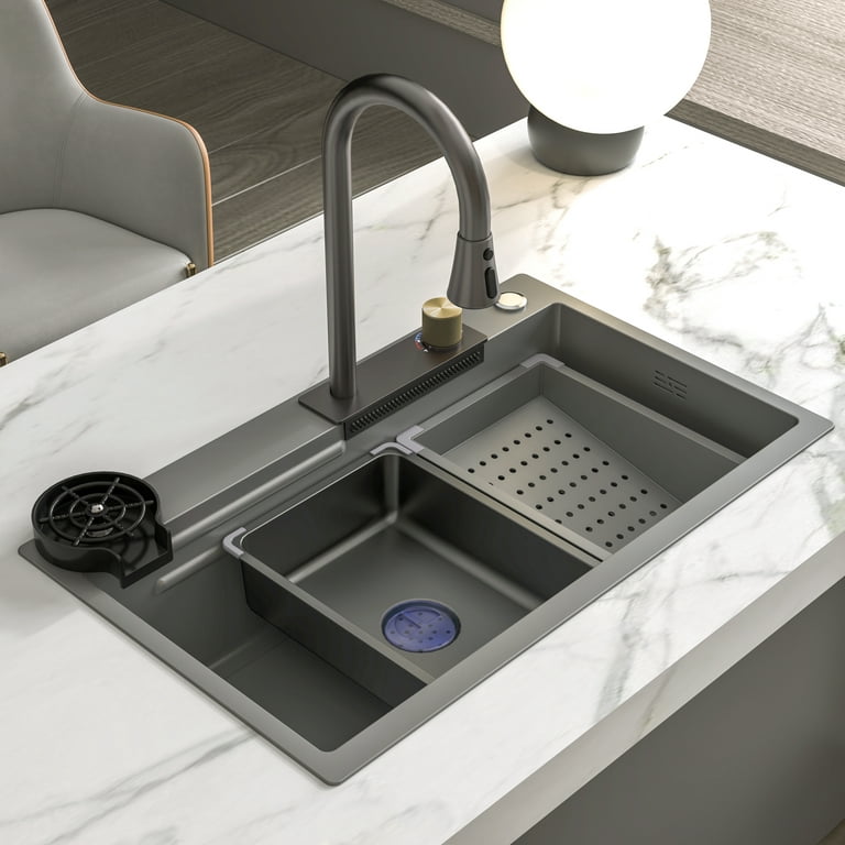 Chiuveta multifunctionala, otel inoxidabil, 75x45cm, gri  RV888824