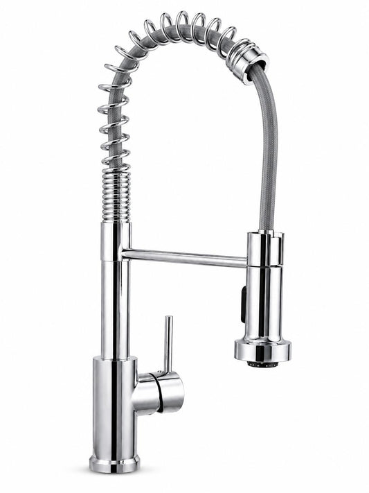 Baterie de bucatarie cu dus extractabil, 2 functii, crom RV9767C