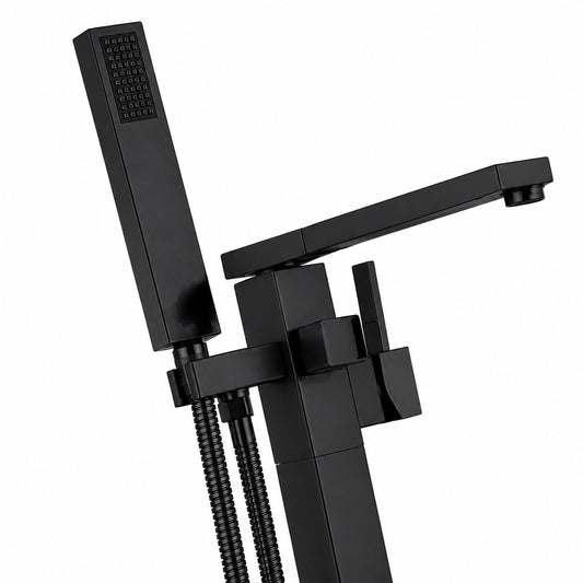 Baterie de cadă freestanding, montaj pe pardoseală, negru RV43031B