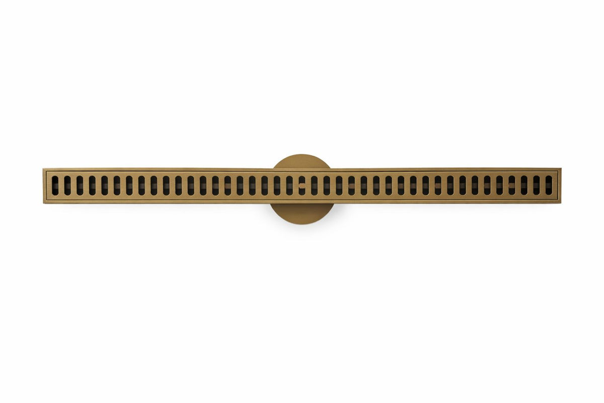 Rigolă duș liniară slim, reversibila, inox 304, 600x32mm, auriu periat RV8888114