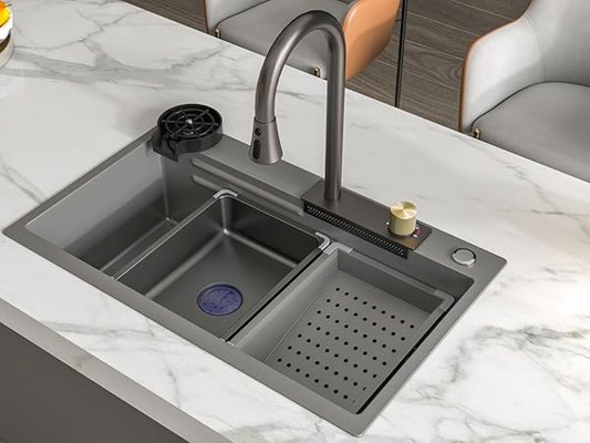 Chiuveta multifunctionala, otel inoxidabil, 75x45cm, gri  RV888824