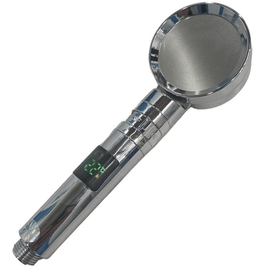 Set complet de dus cu para cu indicator de temperatura, furtun flexibil si suport, crom RV888880