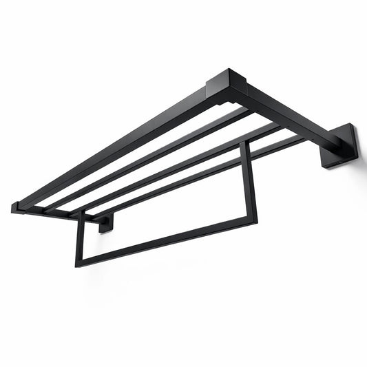 Suport de prosoape, 5 bare, zinc, negru RV888844