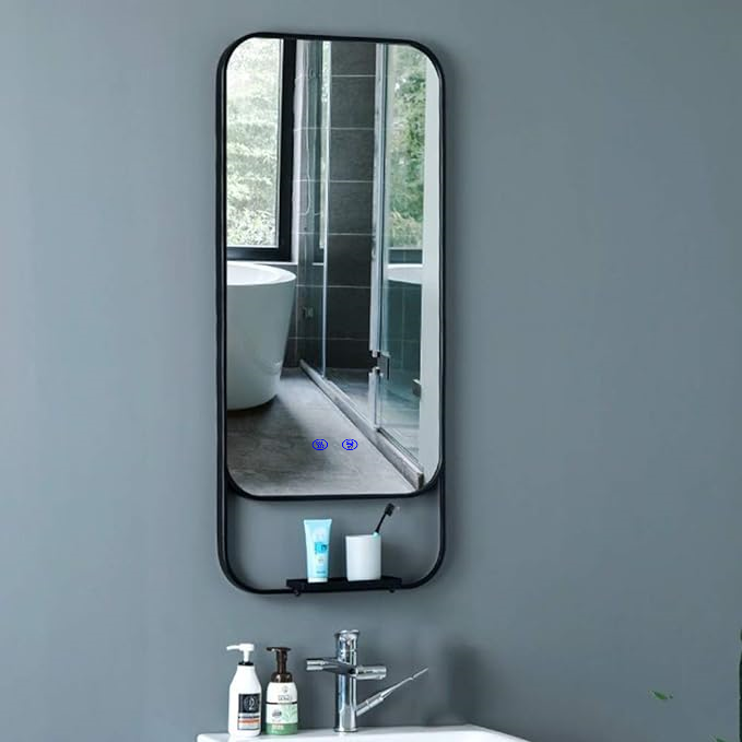 Oglinda LED cu polita, 90x50cm  RV-LBN001
