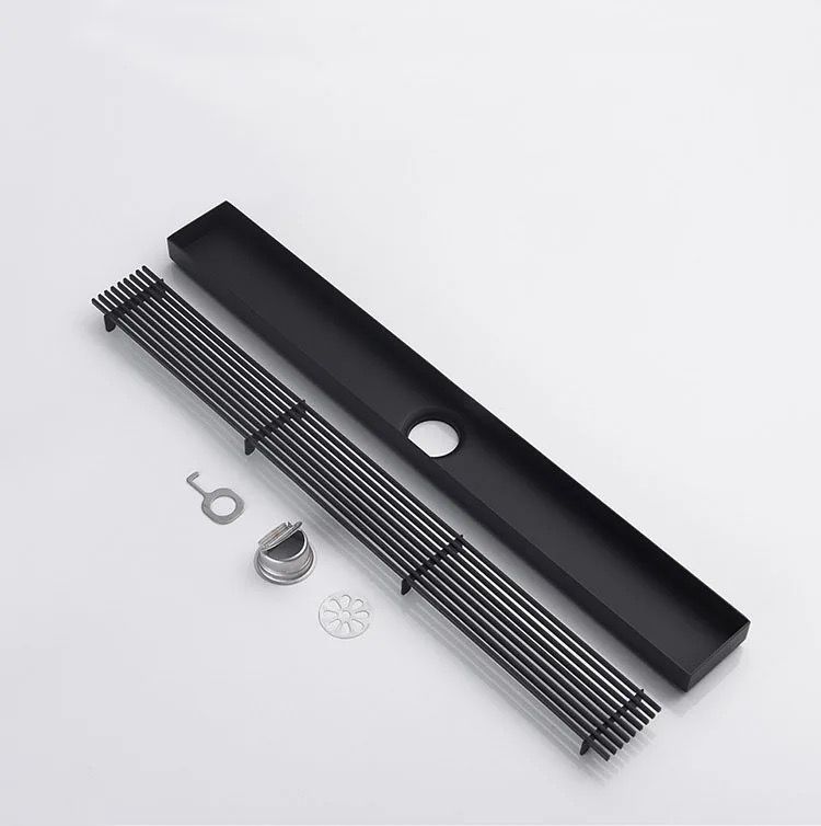 Rigolă duș liniară, inox 304, 57x500mm, negru RV8888104