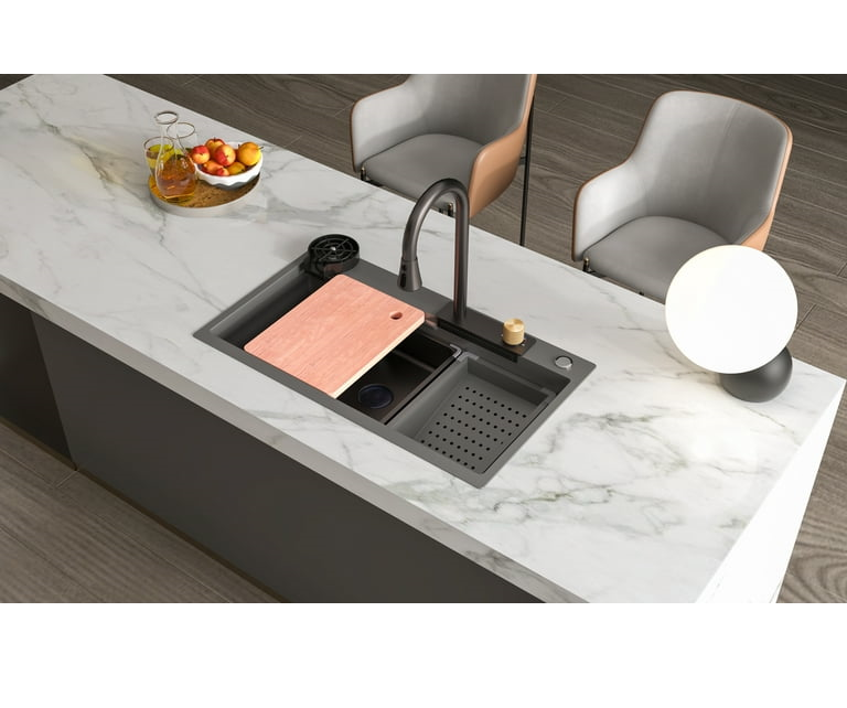 Chiuveta multifunctionala, otel inoxidabil, 75x45cm, gri  RV888824