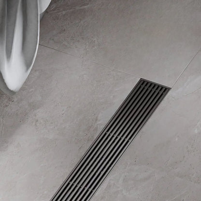 Rigolă duș liniară, inox 304, 57x500mm, negru RV8888104