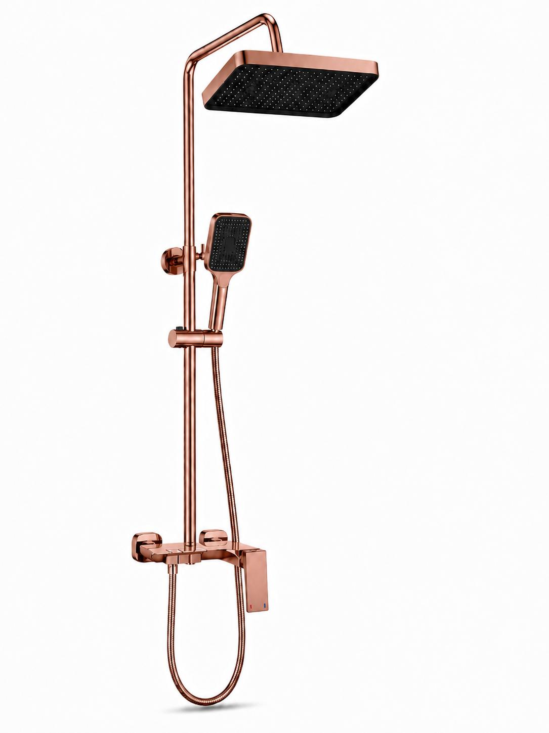 Coloana de dus, baterie incorporata, tip pian, alama, rose-gold  RV140R