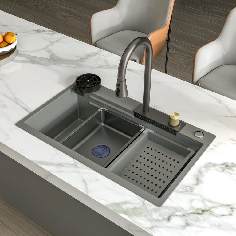 Chiuveta multifunctionala, otel inoxidabil, 75x45cm, gri  RV888824