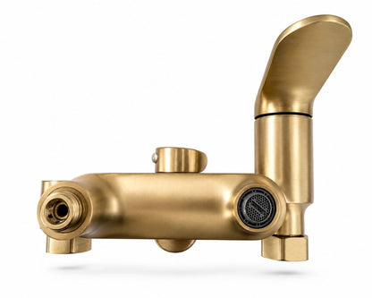 Coloana de dus, baterie incorporata,pipa pivotanta, alama, auriu periat  RV16519BG