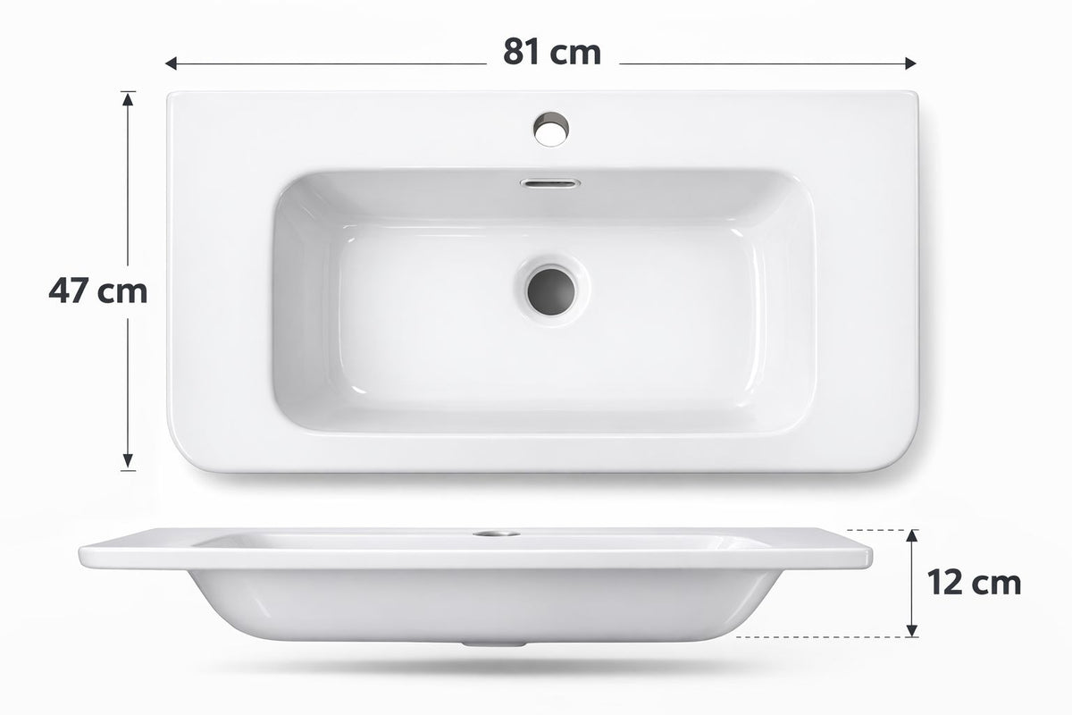 Set mobilier baie, PVC, 80x46x45cm, gri     RVC2004G