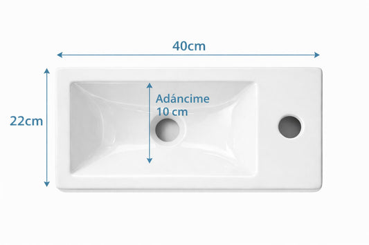 Set mobilier baie, PVC, 40x20x55cm, gri    RVH24-400G