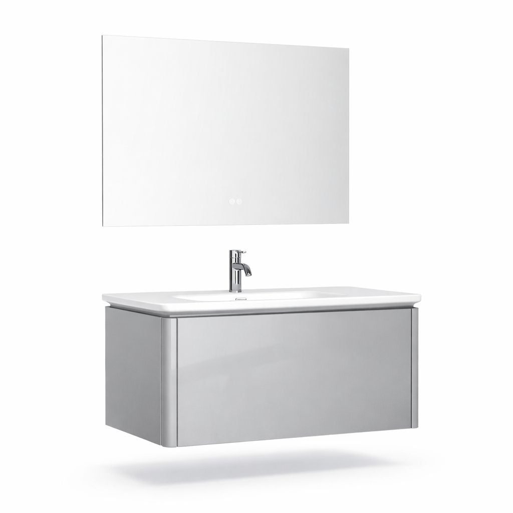 Set mobilier baie, PVC, 80x46x45cm, gri     RVC2004G