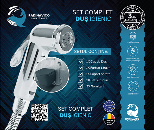 Set complet dus igienic crom RV88883
